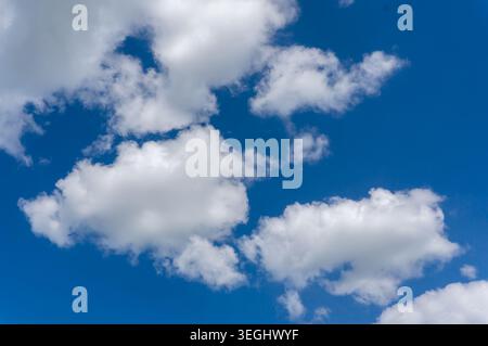 blue sky with white clouds Stock Photo