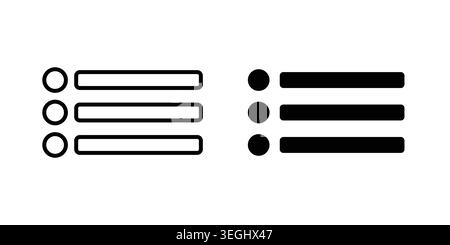 Menu icon illustration. Pixel perfect vector graphics Stock Vector