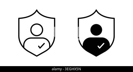 Authentication icon illustration. Pixel perfect vector graphics Stock Vector