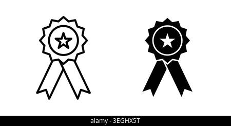 Medal icon illustration. Pixel perfect vector graphics Stock Vector