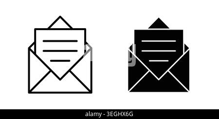 Newsletter icon illustration. Pixel perfect vector graphics Stock Vector
