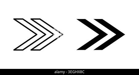 Next arrow icon illustration. Pixel perfect vector graphics Stock Vector