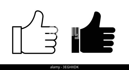 Like icon illustration. Pixel perfect vector graphics Stock Vector
