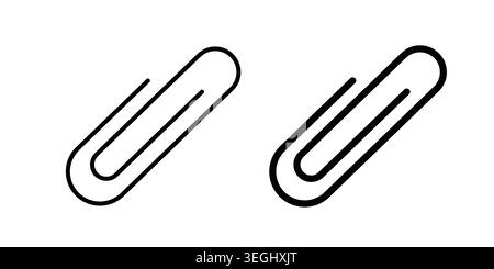 Paperclip icon illustration. Pixel perfect vector graphics Stock Vector