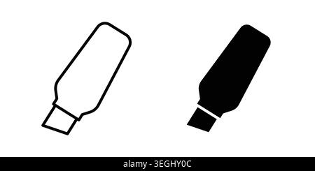 Marker icon illustration. Pixel perfect vector graphics Stock Vector