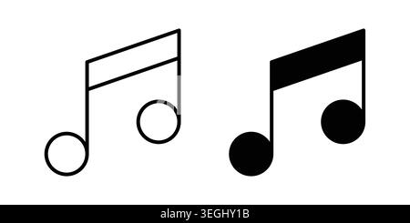 Music icon illustration. Pixel perfect vector graphics Stock Vector