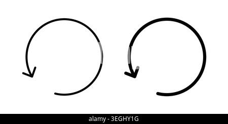 Reset icon illustration. Pixel perfect vector graphics Stock Vector