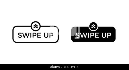 swipe up icon illustration. Pixel perfect vector graphics Stock Vector