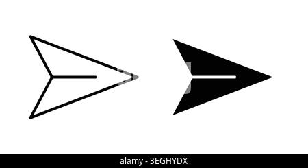 Send button icon illustration. Pixel perfect vector graphics Stock Vector