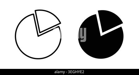 Pie graph icon illustration. Pixel perfect vector graphics Stock Vector