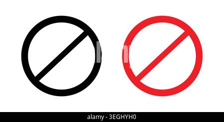 Blocked icon illustration. Pixel perfect vector graphics Stock Vector