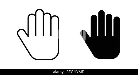 Stop icon illustration. Pixel perfect vector graphics Stock Vector