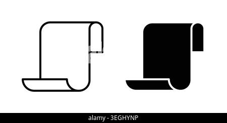 Scroll icon illustration. Pixel perfect vector graphics Stock Vector