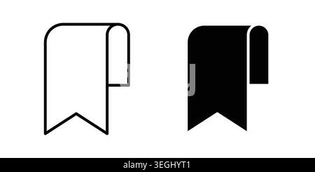 Bookmark icon illustration. Pixel perfect vector graphics Stock Vector