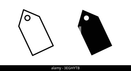 Tag icon illustration. Pixel perfect vector graphics Stock Vector