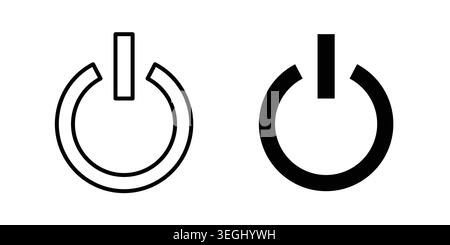 Power button icon illustration. Pixel perfect vector graphics Stock Vector