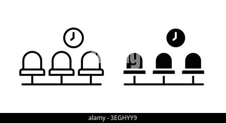 Waiting Room icon illustration. Pixel perfect vector graphics Stock Vector