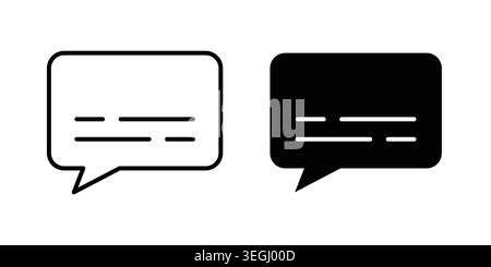 Subtitles icon illustration. Pixel perfect vector graphics Stock Vector