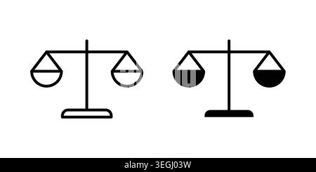Scale icon illustration. Pixel perfect vector graphics Stock Vector