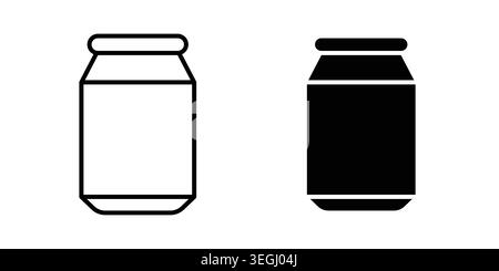 Can icon illustration. Pixel perfect vector graphics Stock Vector