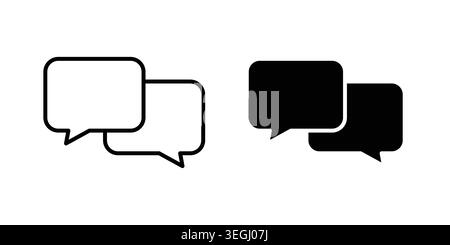 Talk bubble speech icon illustration. Pixel perfect vector graphics Stock Vector