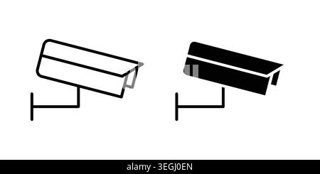 CCTV icon illustration. Pixel perfect vector graphics Stock Vector