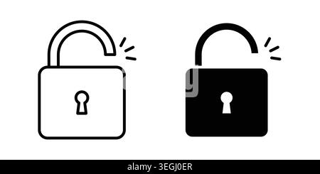 Unblocked icon illustration. Pixel perfect vector graphics Stock Vector