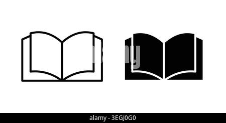 Book icon illustration. Pixel perfect vector graphics Stock Vector