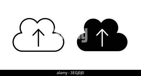 Upload to Cloud icon illustration. Pixel perfect vector graphics Stock Vector