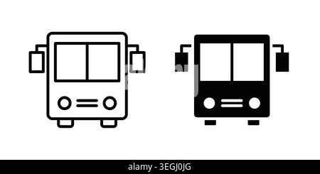 Bus icon illustration. Pixel perfect vector graphics Stock Vector