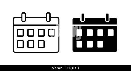 Calendar icon illustration. Pixel perfect vector graphics Stock Vector
