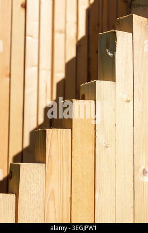 Wooden laths pattern with a shade Stock Photo