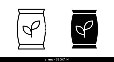 Fertilizer icon logo. Outline style icons with flat versions Stock Vector
