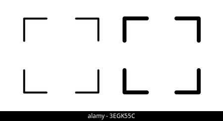 Full size icon logo. Outline style icons with flat versions Stock Vector