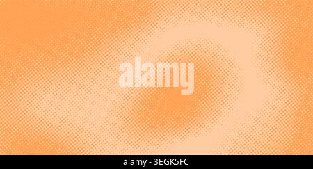 Pop art orange background with dots halftone. Polka grange comic vector illustration. Stock Vector