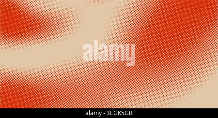 Pop art red background with dots halftone. Polka grange comic vector illustration. Stock Vector