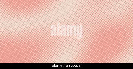 Pop pink red background with dots halftone. Polka grange comic vector illustration. Stock Vector