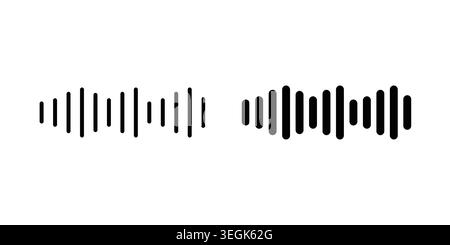 Audio icon logo. Outline style icons with flat versions Stock Vector