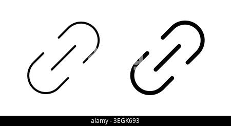 Link icon logo. Outline style icons with flat versions Stock Vector