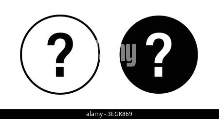 Question icon logo. Outline style icons with flat versions Stock Vector