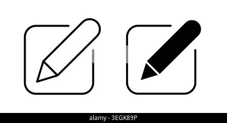Post icon logo. Outline style icons with flat versions Stock Vector