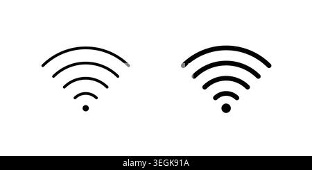 Signals icon logo. Outline style icons with flat versions Stock Vector
