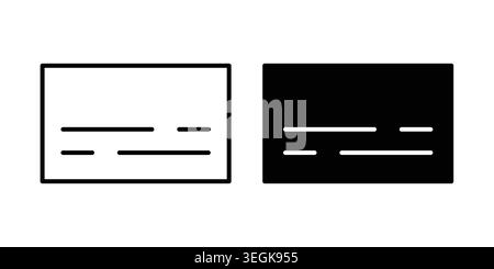 Subtitles icon logo. Outline style icons with flat versions Stock Vector