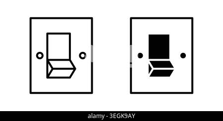 Switch icon logo. Outline style icons with flat versions Stock Vector