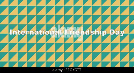 International friendship day celebration background with geometric pattern. Stock Vector