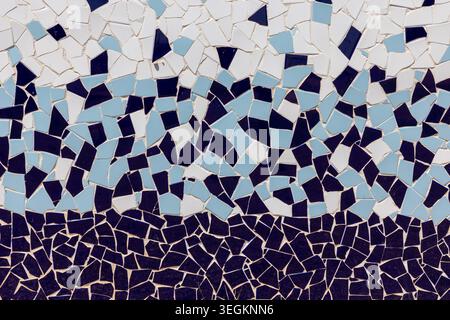 Abstract Water Mosaic Background Texture with Blue Fluid Patterns Stock Photo