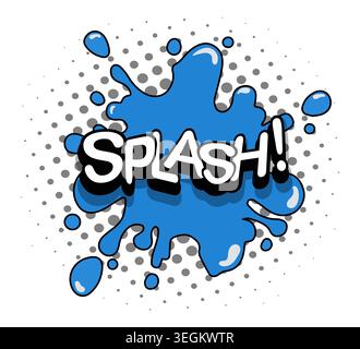 SPLASH comic book sign. Pop-art style. Vector design. Stock Vector