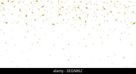Festive gold confetti pieces floating on a soft neutral backdrop, creating a luxury celebration atmosphere. Ideal for premium event invitations. Stock Vector