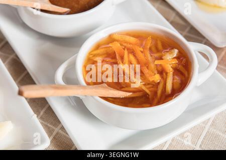 Rich Mediterranean Breakfast Served Outdoors, Abundant Traditional Turkish Breakfast with Fresh Bread, Cheese, Olives, Eggs and Seasonal Ingredients Stock Photo