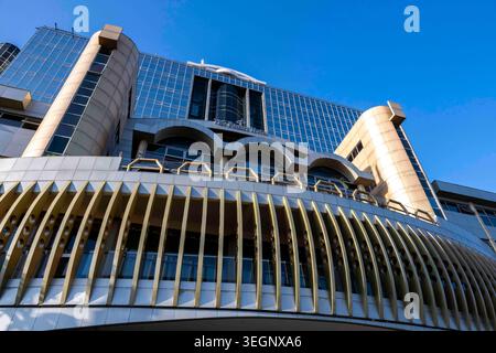 The modern architectural exterior of the Panari Hotel in Nairobi, Kenya. Stock Photo